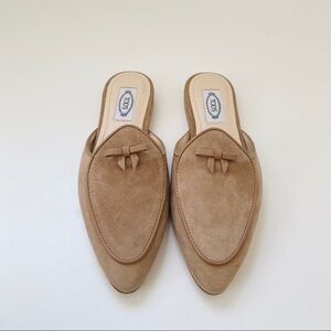 TODS suede leather mules NEW